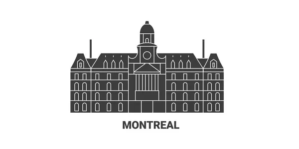 Kanada Montreal Reise Meilenstein Linie Vektor Illustration — Stockvektor