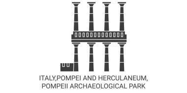İtalya, Pompei ve Herculaneum, Pompeii Arkeolojik Park seyahat çizgisi çizimi