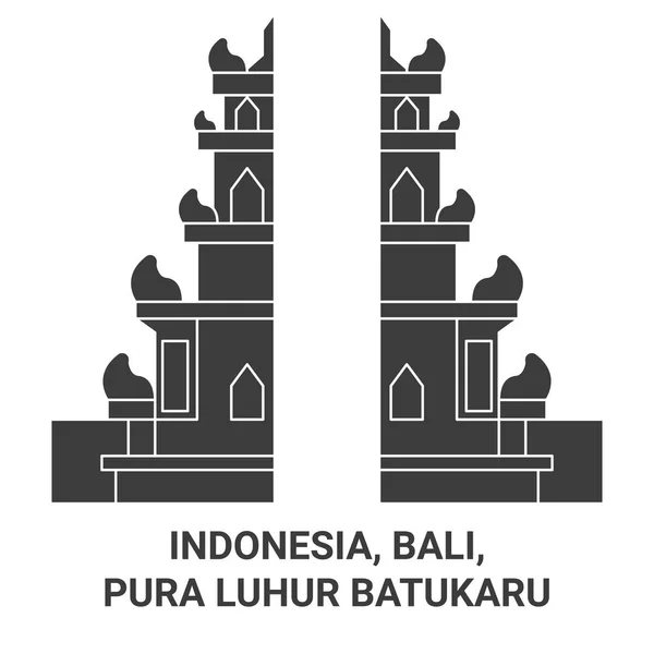 Индонезия Бали Пура Лухур Батукару — стоковый вектор