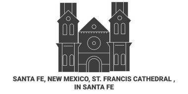 Amerika Birleşik Devletleri, Santa Fe, New Mexico, St. Francis Katedrali, Santa Fe seyahat çizgisi çizelgesi çizimi
