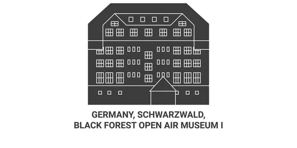 Almanya Schwarzwald Kara Orman Açık Hava Müzesi — Stok Vektör