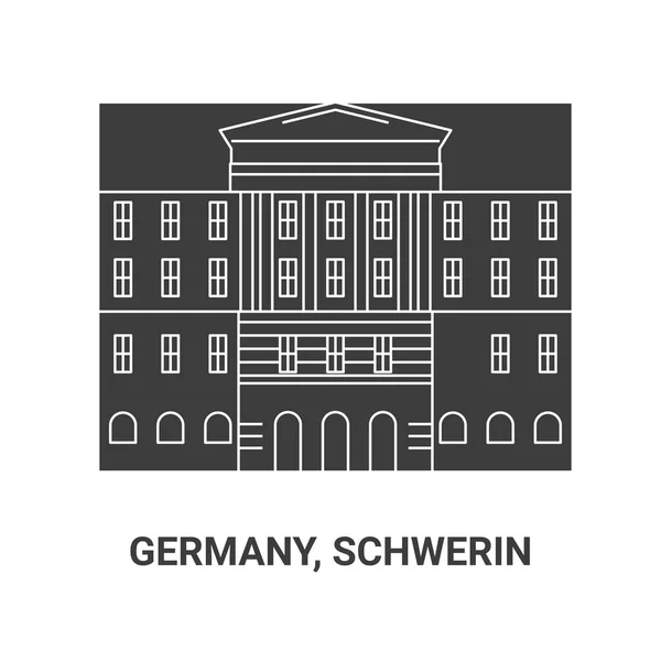 เยอรม Schwerin ภาพเวกเตอร นการเด นทาง ภาพเวกเตอร์สต็อกที่ปลอดค่าลิขสิทธิ์