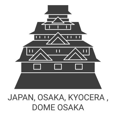 Japonya, Osaka, Kyocera, Osaka Kubbesi seyahat çizelgesi çizimi