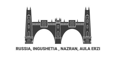 Rusya, Ingushetia, Nazran, Aula Erzi, seyahat çizgisi çizimi