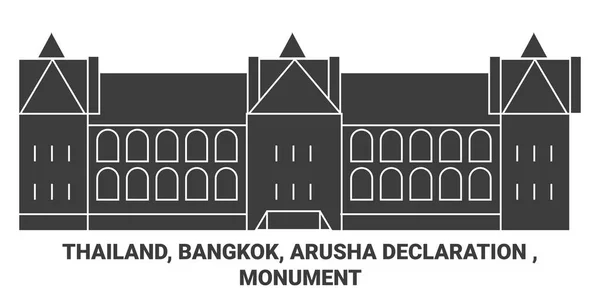 Таиланд Бангкок Арушская Декларация Векторная Иллюстрация — стоковый вектор
