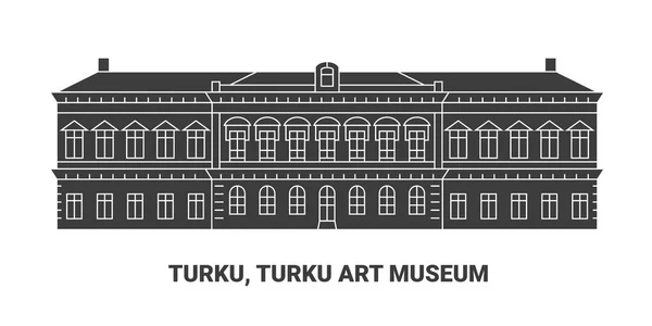 Финляндия Турку Художественный Музей Турку Векторная Иллюстрация — стоковый вектор
