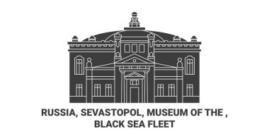 Rusya, Sivastopol, Karadeniz Filosu Müzesi seyahat çizgisi çizelgesi çizimi