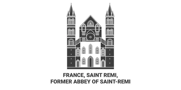 Франция Сан Реми Бывшее Аббатство Сайнтреми — стоковый вектор