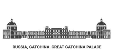 Rusya, Gatchina, Büyük Gatchina Sarayı, seyahat çizgisi çizelgesi çizimi