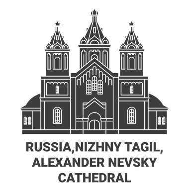 Rusya, Nizhny Tagil, Alexander Nevsky Katedrali Nizhny Tagil 'de tarihi eser çizimi