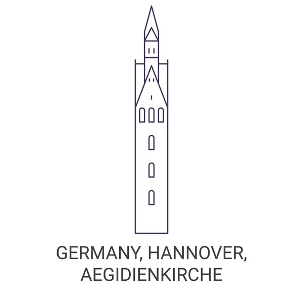 Deutschland Hannover Aegidienkirche — Stockvektor