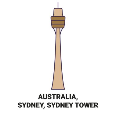 Avustralya, Sydney, Sydney Kule seyahat çizgisi çizelgesi çizimi