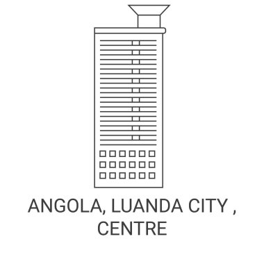 Angola, Luanda City, Merkez Seyahat Hattı vektör çizimi