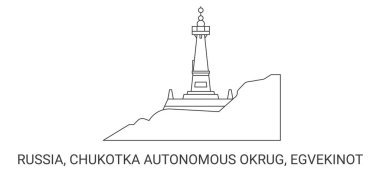 Rusya, Çukotka Özerk Okrug, Egvekinot, seyahat çizgisi çizelgesi çizimi
