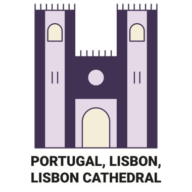 Portekiz, Lizbon, Lizbon Katedral seyahat çizgisi çizelgesi çizimi
