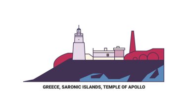Yunanistan, Saronik Adalar, Apollo Tapınağı seyahat çizgisi çizelgesi çizimi