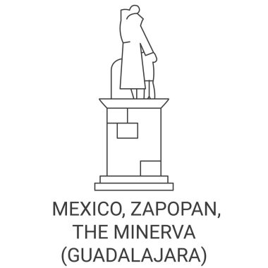 Meksika, Zapopan, Minerva Guadalajara seyahat çizgisi çizimi
