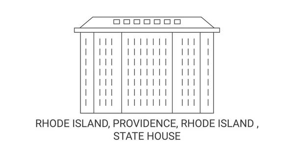 Estados Unidos Rhode Island Providence Rhode Island State House Viagem —  Vetores de Stock