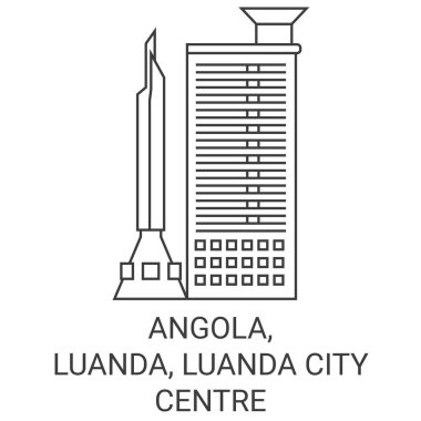 Angola, Luanda, Luanda Şehir Merkezi seyahat çizgisi vektör ilüstrasyonu