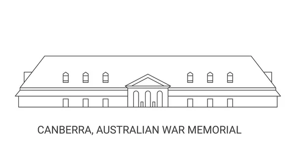 Australia Canberra Australian War Memorial Immagini Vettoriali Riferimento Viaggio — Vettoriale Stock