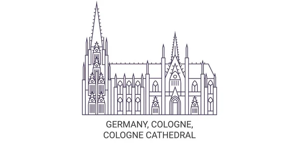 Germania Colonia Cattedrale Colonia Immagini Vettoriali Riferimento Viaggio — Vettoriale Stock