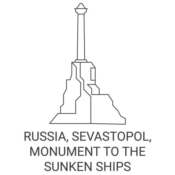 Россия Севастополь Памятник Затонувшим Кораблям — стоковый вектор