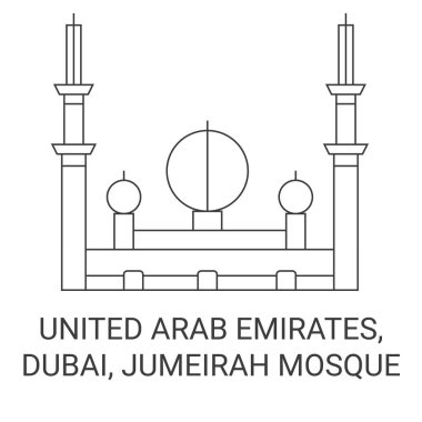 Birleşik Arap Emirlikleri, Dubai, Jumeirah Camii tarihi eser çizgisi çizimi