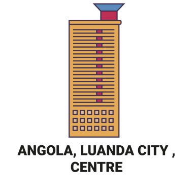Angola, Luanda City, Merkez Seyahat Hattı vektör çizimi