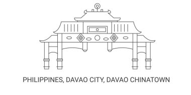 Filipinler, Davao Şehri, Davao Çin Mahallesi, seyahat çizgisi çizimi