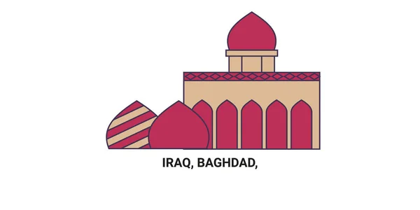 Irák Bagdád Ukázka Vektoru Trasy — Stockový vektor