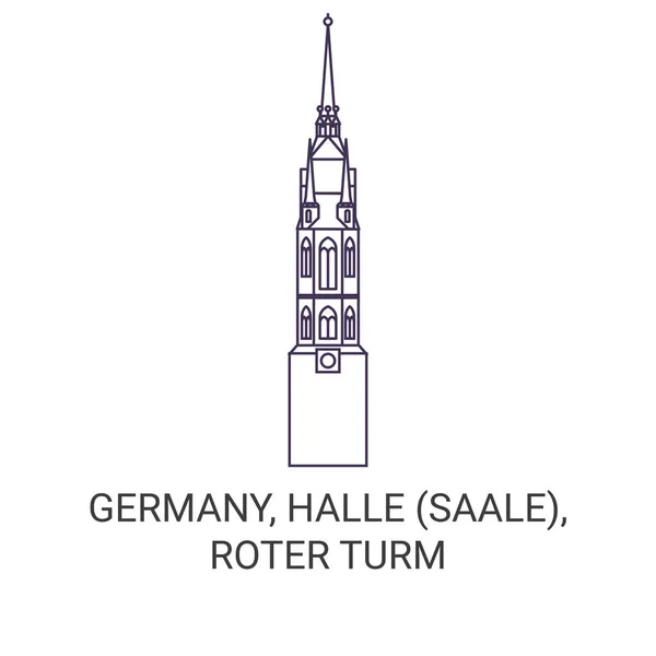 Deutschland Halle Saale Roter Turm — Stockvektor