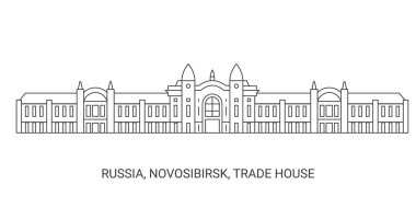 Rusya, Novosibirsk, Ticaret Evi, seyahat çizgisi çizelgesi çizimi