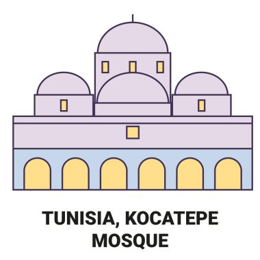 Tunus, Kocatepe Camii, seyahat çizgisi çizimi