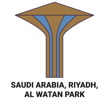 Suudi Arabistan, Riyad, El Watan Parkı seyahat çizgisi çizimi