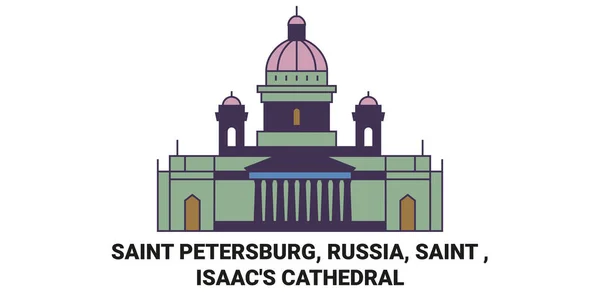 Росія Санкт Петербург Санкт Петербург Санкт Петербург Ізекс Собор Подорожує — стоковий вектор