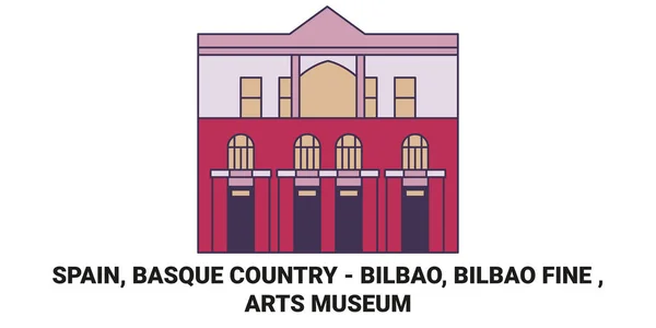 Španělsko Baskicko Bilbao Bilbao Fine Muzeum Umění Cestování Orientační Linie — Stockový vektor