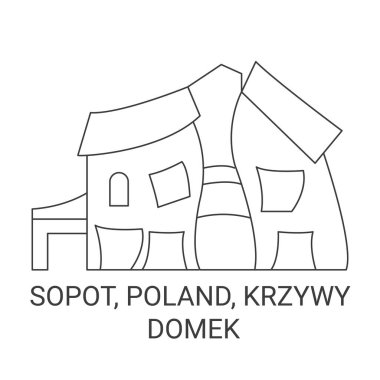 Polonya, Sopot, Krzywy, Domek seyahat çizgisi çizelgesi çizimi