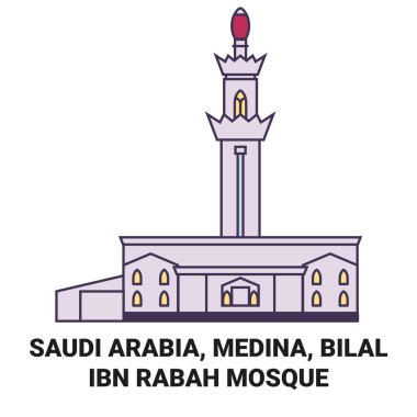 Suudi Arabistan, Medine, Bilal, İbn Rabah Camii tarihi eser çizimi