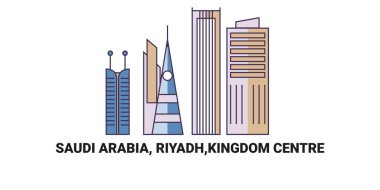 Suudi Arabistan, Riyad, Krallık Merkezi, seyahat çizgisi çizelgesi çizimi
