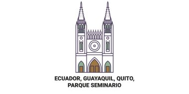 Ekvador, Guayaquil, Quito, Parque Seminario seyahat çizgisi çizelgesi çizimi