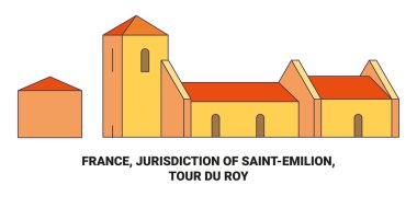 Fransa, Saintemilion Jürisi, Tour Du Roy seyahat çizgisi çizelgesi çizimi