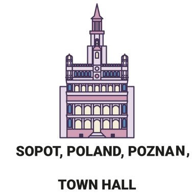 Polonya, Pozna, Belediye Binası seyahat çizgisi çizelgesi çizimi