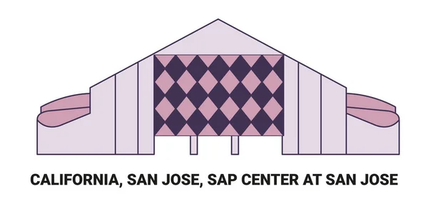 Vereinigte Staaten Kalifornien San Jose Sap Center San Jose Reise — Stockvektor
