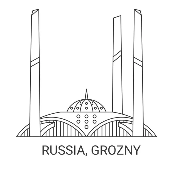 Rusko Grozny Ukázka Vektoru Trasy — Stockový vektor