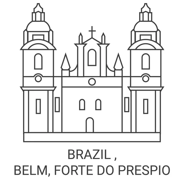 Brasile Belm Forte Prespio Immagini Vettoriali Riferimento Viaggio — Vettoriale Stock