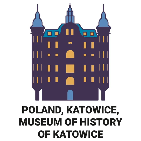 Polsko Katovice Muzeum Dějin Katovic Vektorová Ilustrace — Stockový vektor