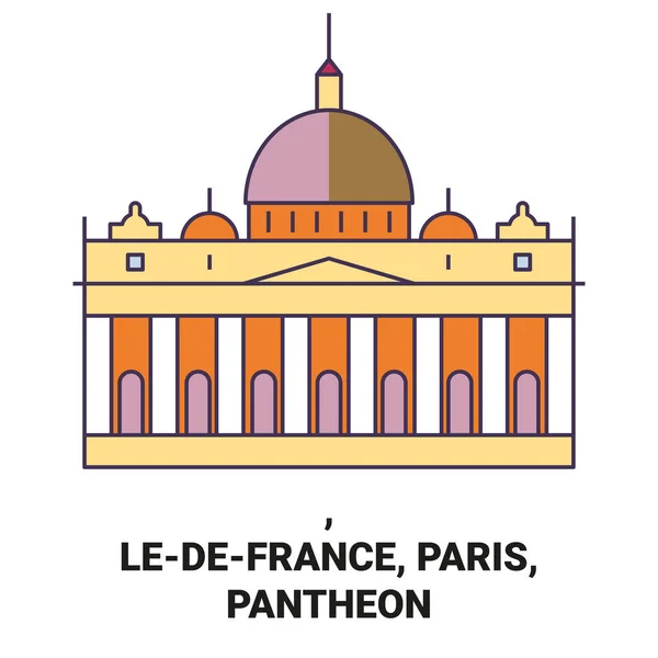 Франция Париж Пантон Векторная Иллюстрация — стоковый вектор