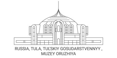 Rusya, Tula, Tulskiy Gosudarstvennyy, Muzey Oruzhiya seyahat çizgisi çizelgesi çizimi