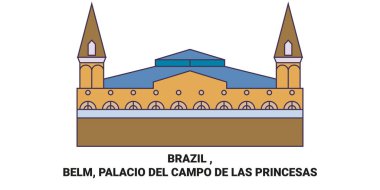 Brezilya, Belm, Palacio Del Campo De Las Princesas seyahat çizgisi çizimi
