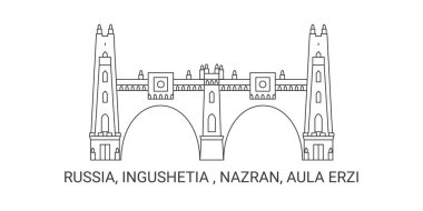 Rusya, Ingushetia, Nazran, Aula Erzi, seyahat çizgisi çizimi
